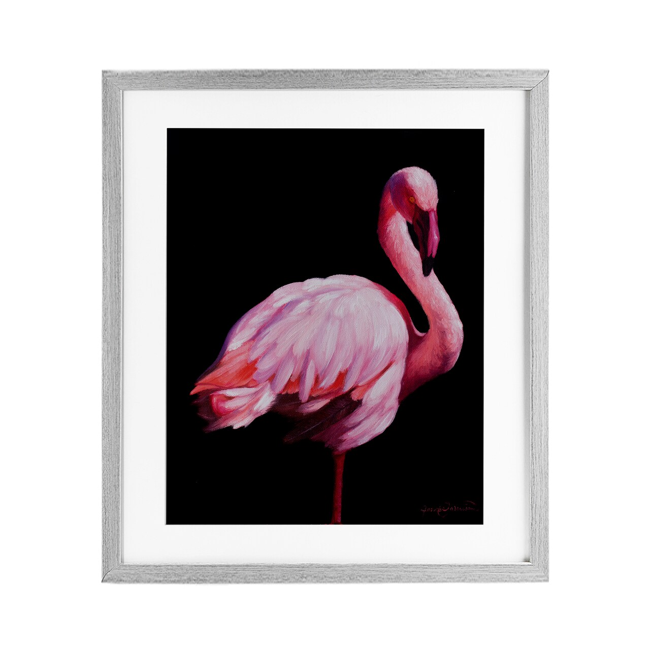 Stupell Industries Elegant & Exotic Flamingo Framed Print Under Glass, design by James Corwin
